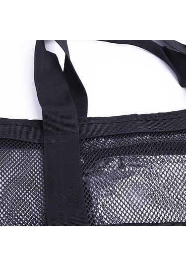 Sarı Yogodlns Yaz Siyah Örgü Tote Çanta Kadınlar Için Dokuma Hollow Plaj Çantası Seyahat Taşınabilir Depolama Çanta Alışveriş Tote Spor Spor Çantaları Sarı