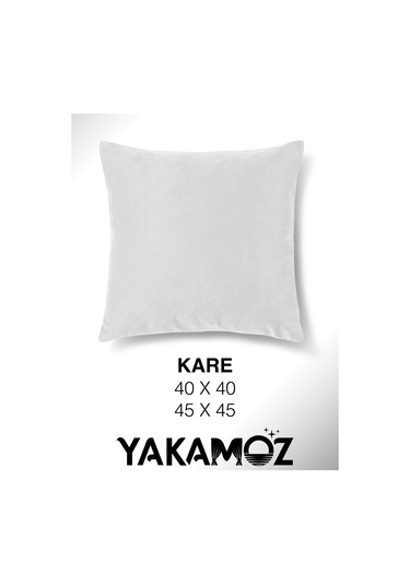 Beyaz Renk Kırlent , Yastık Kılıfı Kadife Görünümlü Velvet Touch Serisi Beyaz