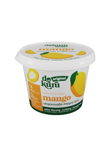 Dokuru Mango Kuru Meyve Cipsi - Dondurularak Kurutulmuş Freeze Dried Çıtır Mango 15 G
