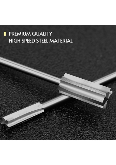 Geeroyoo 5'li Elektrikli Ahşap Oymacılık Ucu Seti - Hss Malzeme 3x8 Boyutlu Freze Uçları