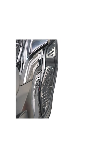 GP Kompozit Honda PCX 125 / 150 2021-2024 Uyumlu Kauçuk Detaylı Krom Basamak Siyah-Krom