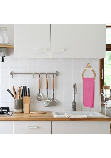 Halat Havluluk Banyo Kağıtlığı Tuvalet Rulosu Tutucu Retro Jüt Halat Ahşap Havlu Askısı Banyo Mutfak İçin Diğer