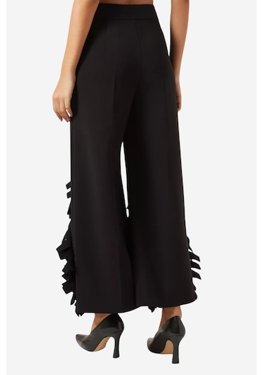 Awake Rectangle Fringe Culotte Pantolon Siyah