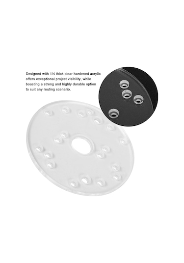 Padalink Ahşap İşleme Yardaçığı: Akrilik Router Tabanı Seti, Bakır Merkez Pin Ve Uyumlu Vida İle Çeşitli Router Modellerine Uygun