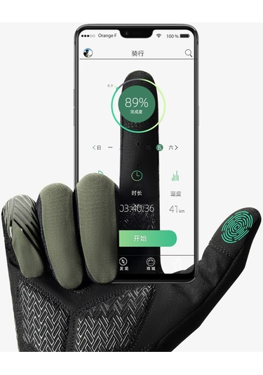 Rockbros S310 Dokunmatik Ekran Tam Parmak Kaymaz Sbr Mtb Bisiklet Eldiveni