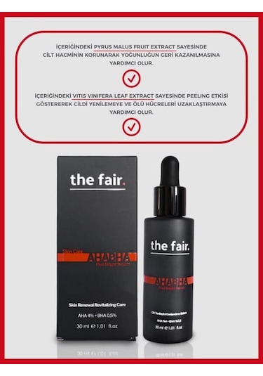 the fair. AHABHA Peel Bright Cilt Serumu %4 AHA+ %0.5 BHA 30 ML