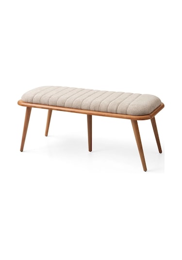 Bench Puf Metal Retro Ayaklı Babyface Kumaş 40cmx105cm