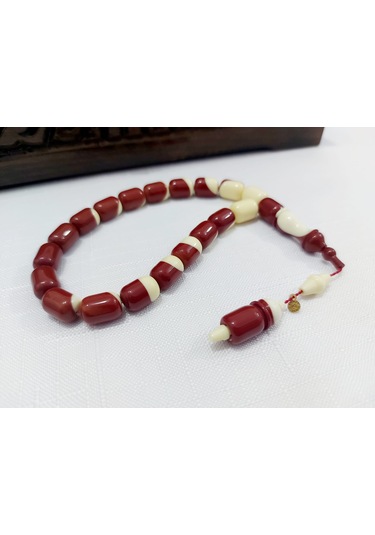 Ahmet Özdemir Usta İmzalı Bordo Bilardo Topu Tesbih 9,5 X 13