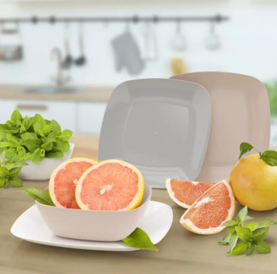 Al'ternativa Tek Kullanımlık Değil, Çok Amaçlı Kullanılabilen Plastik Tabaklar 171325623 Gri