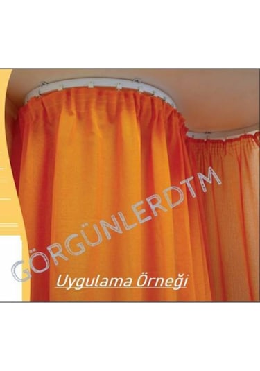 Esnek Oryantal Bükülen Perde Rayı Korniş(Tavan Montaj Vida&Dubel)