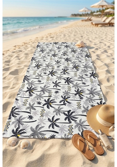 Tropical Breeze Gri Plaj Havlusu 70 X 150 Cm Gri