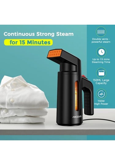 Fochsia Pancerka 700w Taşınabilir El Ütüsü 150ml Büyük Su Haznesi 10 Buhar Deliği Beyaz