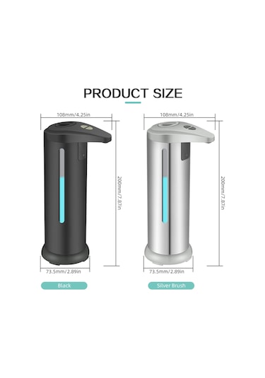 Siyah-otomatik Sıvı Sabunluk Fotoselli Sensör Banyo Akıllı Köpük Makinesi 280 Ml Kızılötesi Sıvı Sabunluk Pompa Kabı