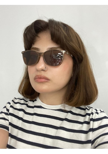 Target Tk307 C.1111 51ekt Kadın Polarize Klipsli Mavi Işık Korumalı Ekran Gözlüğü Şeffaf - Kahverengi