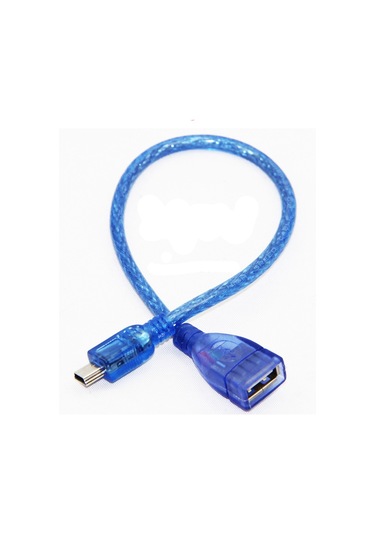 5 Pin Mini Usb Erkek - Usb Dişi Kablo 20Cm
