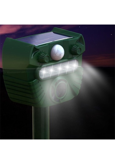 Uu0382 Güneş Enerjili Hayvan Kovucu Ultrasonik Sincaplar Geyik Yeşil