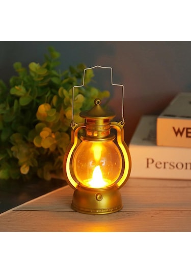 Suntek Fener Led Yağ Lambası Masa Sundurma Kabin Altın Altın