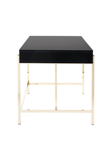 Mandy Gold Metal Siyah Çalışma Masası