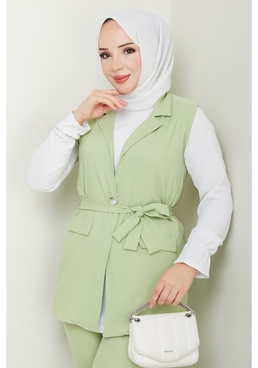 Niyar Yelek Pantolon İkili Takım 1530 - Mint Mint Yeşili