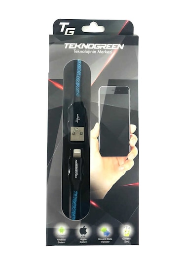 Teknogreen Tku-C202 1M USB Apple Uyumlu iPhone5.6.7.8- X Kablo