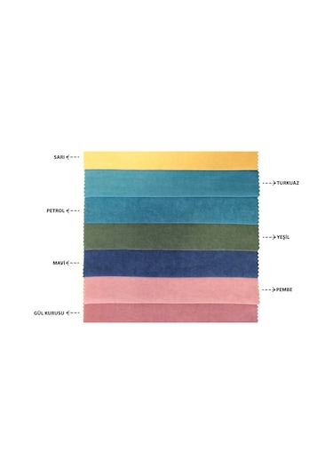 2'li Kadife Dokulu Fitilli Dikdörtgen Kırlent Kılıfı Sarı-557 Sarı