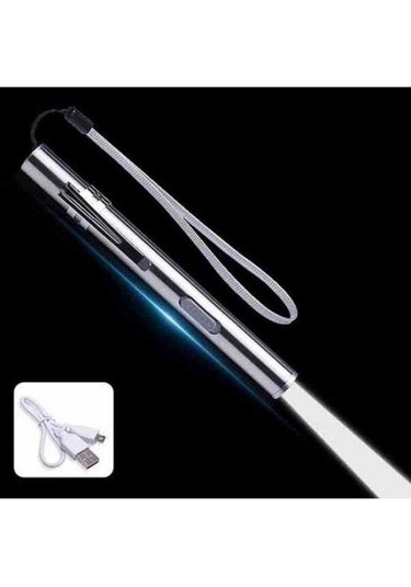 Ulzyvf Createtech Usb Siyah Şarj Lambası Kalem Fener 500lm Dd Siyah Siyah
