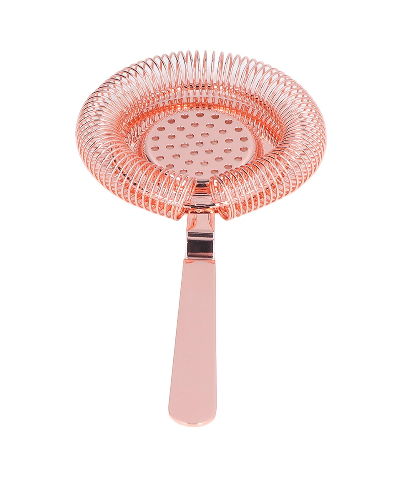 Konesam Stal 304 Çelik Bar Süzgeci - İnce Ağızlı Kokteyl Filtresi Buz Ve Meyve Rubusu Ayırıcı Profesyonel Bartender Gereci Gümüş