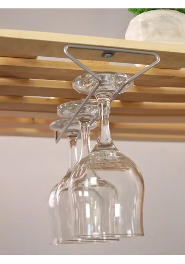 İlwi Duvara Monte Askılı Bardağınız Ve Flüt Bardak Askısı, Askı Aparatlı 430654594 Gri