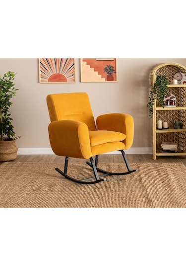 Pafu Kono Tv / Dinlenme / Baba / Emzirme Koltuğu Sallanan Sandalye - Bohem Hardal