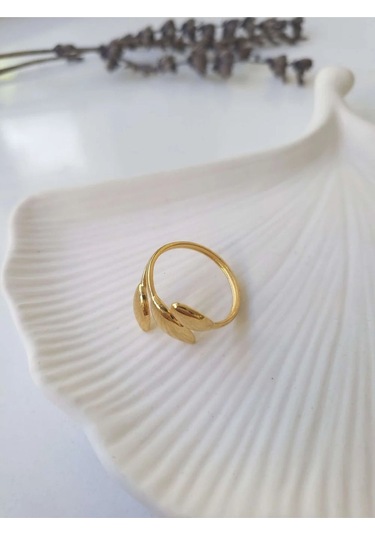 Çelik Gold Ayarlanabilir Sarmaşık Yüzük Sevgiliye Hediye