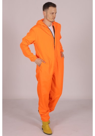 İşçi Tulumu  Yağmurluk Çiftçi Bahçıvan Kuaför Laboratuvar Sıvı Geçirmez Terletmez Kumaş Turuncu