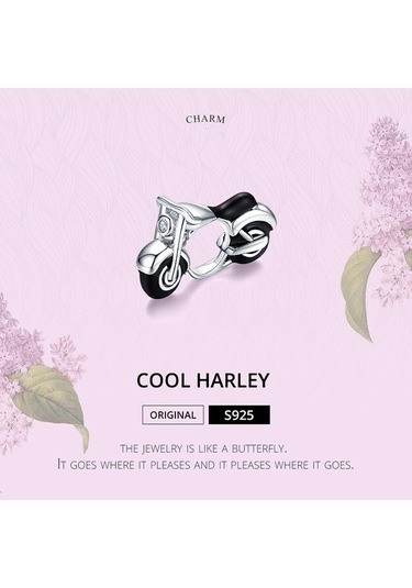 Novahub 925 Ayar Gümüş Motosiklet Siyah Emaye Yılan Bilezik Takı 0.8x1.4cm Siyah