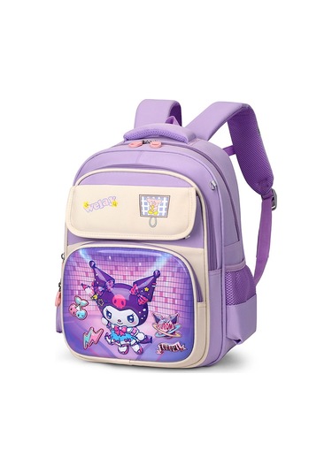 Ultra Hafif Yumuşak Yük Azaltıcı Sevimli Çocuk Okul Çanta Mor