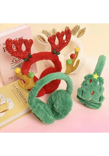 Primepickings Beyaz Renkli Yumuşak Noel Kulaklığı: Sıcak Tutar, Şık Tasarım