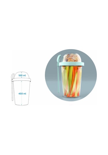 Zweikell Capsule Bpa Içermez Atıştırmalık Kabı Lacivert 550 ML