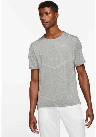 Nike M Nk Df Rıse 365 Ss Erkek Gri T-shirt - Cz9184-084
