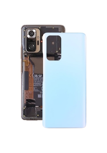 Cbtx Xiaomi Uyumlu Redmi İçin Cam Pil Arkakapak Not 10 Pro/redmi Note 10 Pro Max/redmi Note 10 Pro Hindistan Mavi Mavi