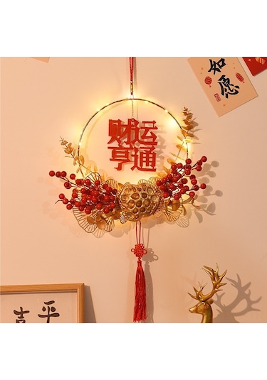 Dianziye Yılbaşı Dekorasyon Seti: Işıklı Fuku Harfi, Led Işık Zinciri, Ev Ve Ofis Dekoru, Dıy Montaj Malzemesi