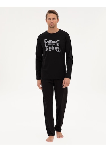 Pierre Cardin Erkek Siyah Pijama Takım 50322652-001 Siyah