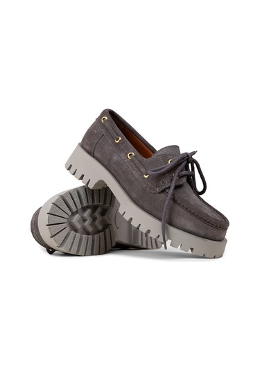 Deery Kadın Hakiki Süet Gri Marin Loafer - 02036zgrıc01