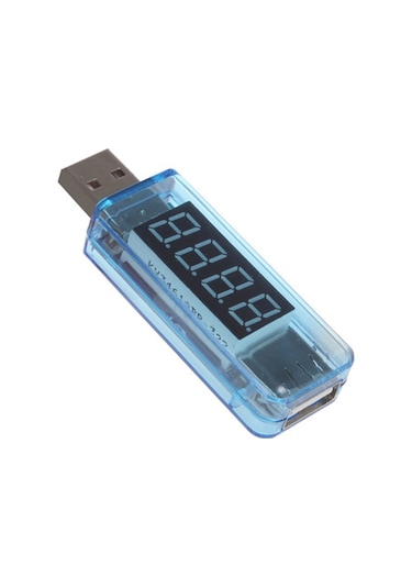 Usb Voltmetre Ampermetre Volt Amper Gerilim Ölçer Led Göstergeli