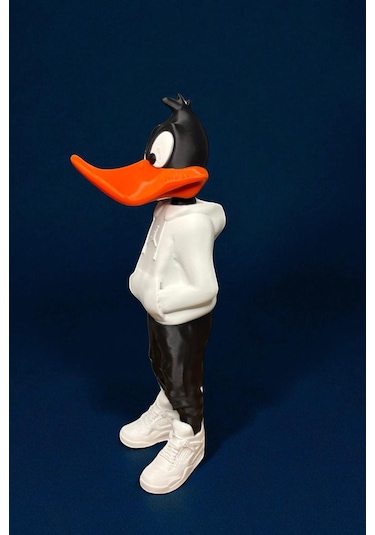 26 C M 3d Baskı Daffy Duck Figürü, Looney Tunes Figür, Çizgi Film Figürü Space Jam - Daffy Duck