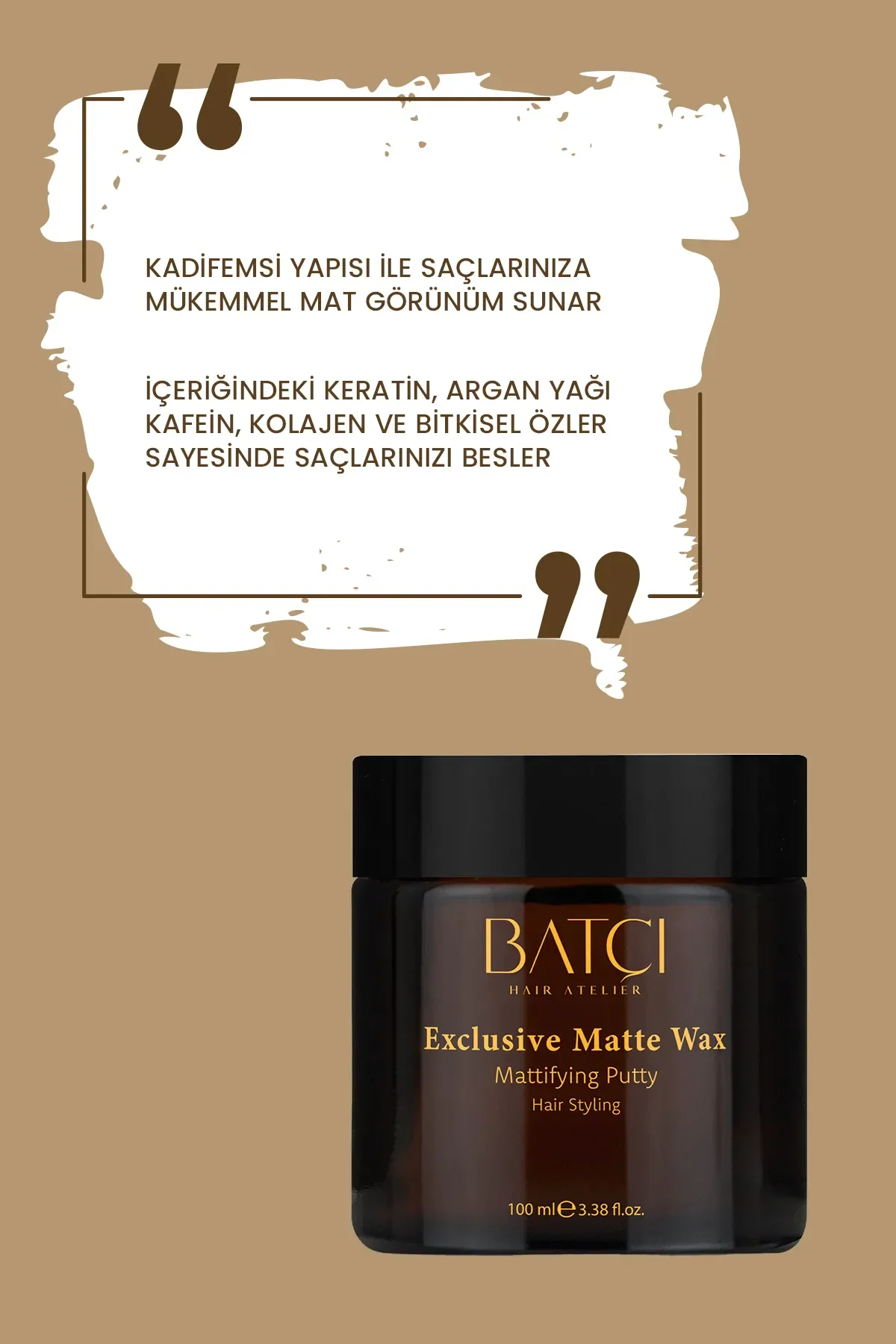 Exclusive Matte Kum Içerikli Yumuşak Sürüm Güçlü Tutucu Mat Wax 100 Ml