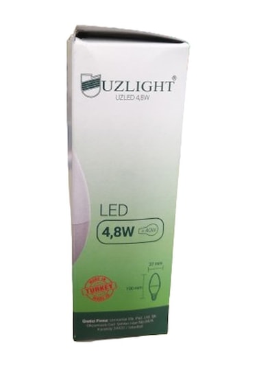 Uzlight 4,8w Sarı Işık Led Ampul E14 Ince Duy 10lu Paket