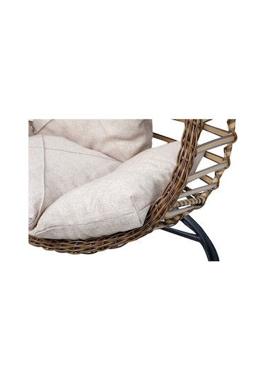 Tu Tienda Rattan Tek Kişilik Bahçe Balkon Ev Salıncağı,kahverengi Krem