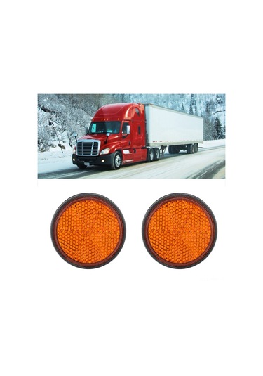 Moveevo Kırmızı Dairesel Pmma Yansıtıcı - Motor, Atv, Araçlar İçin Yüksek Görünürlük Ve Yol Güvenliği - 2 Adet Set