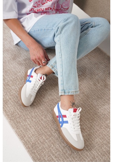 Tagras Kadın Günlük Ortopedik Sneaker Spor Ayakkabı Mavi