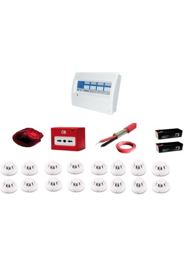 16 Bölgeli Konvansiyonel Sertifikalı Yangın Alarm Seti