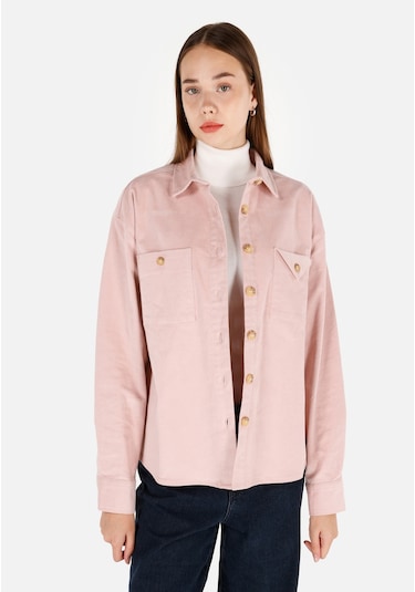 Colins Pembe Kadın Gömlek U.kol Cl1071167 Q1.v1 Plı Pembe