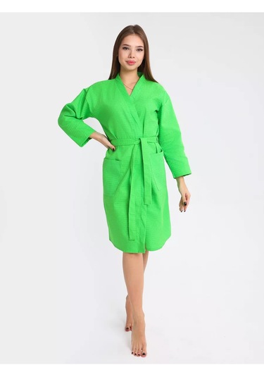 Inteteks Vafelli Kimonolu Banyo Bornozu, Hamam Ve Sauna İç 191939402 Gri